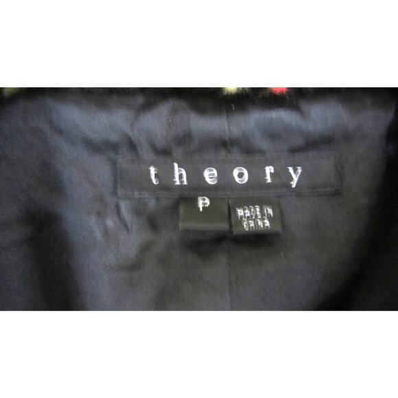THEORY "Tegian" Wool Double Breasted Chunky Knit Collar Pea Coat 00/0 - Picture 6 of 6